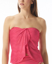 VINCE CAMUTO Crochet Draped Tankini Swim Top Dragonfruit Size Medium $92 - NWT - £14.38 GBP