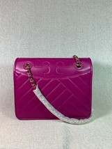 NEW Tory Burch Party Fuchsia Leather Alexa Convertible Shoulder Bag $495 - £379.04 GBP