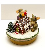 Vintage Fitz &amp; Floyd Charming Tails &quot;Home Sweet Home&quot; Holiday Candle Top... - $39.51 CAD