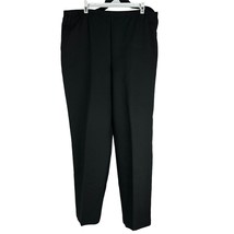Alfred Dunner Women&#39;s Elastic Waist Pull on Dress Trousers Size 14 Black - £14.47 GBP