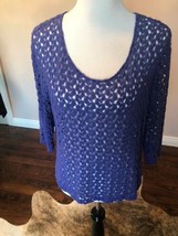 Staring At Stars Anthropologie Crocheted Scoop Neck Lavender Top Sz M Nwot - £27.15 GBP