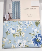 Laura Ashley Blue Roses Floral Shabby Chic Shower Curtain NEW - £31.83 GBP