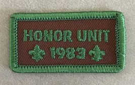 Vintage 1983 Girl Scouts Brownies Honor Unit Green Sew On Patch 2&quot;x1&quot; - $12.86