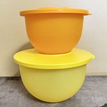 Tupperware Impressions 2Pc. Serving Mixing Bowl Set Yellow And Orange 2.5L 1.3L - £16.52 GBP