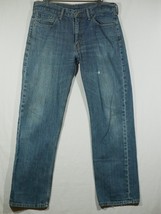 Levi&#39;s 514 Jeans Mens 36X34 Actual 35x31 Blue Denim Distressed - £10.29 GBP