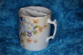 Vintage White &amp; Blue &amp; Purple Floral Pattern Tea Strainer Cup Mug - £38.89 GBP