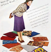 1937 Bigelow Weavers Wool Carpets Advertisement Vintage Home Furnish DWQQ5 - £15.86 GBP