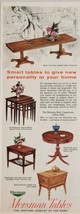 1960&#39;s? Print Ad Mersman Tables 5 Types Shown Made in Celina,Ohio - £14.76 GBP