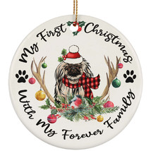 My First Christmas Pekingese Dog With Deer Anlters Ornament Gift Decor H... - $15.79