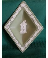 Vintage Wedgwood Trinket Dish Sage Green Jasperware Diamond-Shaped UK - €12,83 EUR