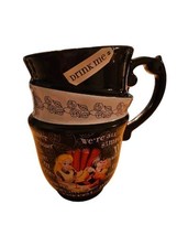 Disney Parks Alice In Wonderland Triple Stacked Mad Hatter Coffee Tea Cup Black - £31.13 GBP