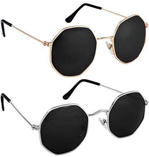 Unisex redondo no polarización gafas de sol combo de 2 - $7.67
