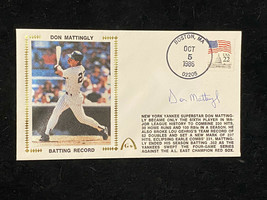 Don Mattingly Autographed Gateway First Day Cover Batting Record Jsa (2) - £37.18 GBP