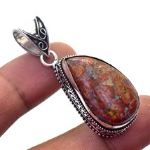 Crazy Lace Agate Vintage Style Gemstone Handmade Pendant Jewelry 2.10&quot; SA 1182 - £5.97 GBP