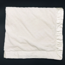 Bright Future Baby Blanket Minky Satin Trim Cream Off White - £11.98 GBP