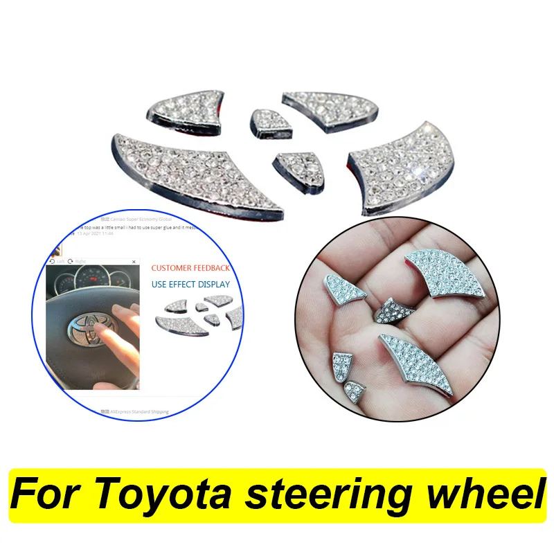 Japanese Steering Wheel Decoration Diamond Sticker - £10.60 GBP