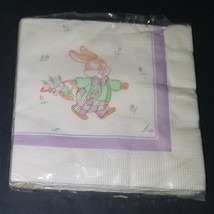 VTG Easter Bunny Luncheon Napkins 3 ply 13.5"x13.5" American Greetings Spring - $8.38