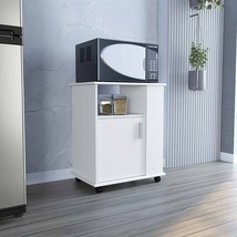 White Kitchen Cart Newark | 3 Side Shelves - $239.26 CAD