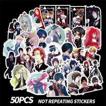 50pcs Black Butlers Anime Stickers For Wall Decor Fridge Motorcycle Bike  - £7.16 GBP