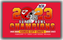 Kansas City Chiefs Football Super Bowl Champions Flag 90x150cm 3x5ft Banner - £11.74 GBP