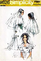 Vintage 1971 BRIDAL VEIL Pattern 9826-s Wedding HEADPIECE Uncut - $12.00