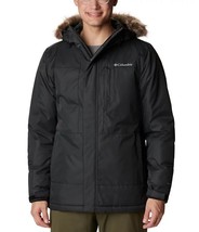 New Columbia Men&#39;s Leif Trail Faux-Fur Parka Jacket Black XL - $197.99