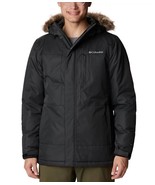 New Columbia Men&#39;s Leif Trail Faux-Fur Parka Jacket Black XL - $269.61 CAD