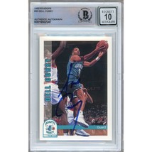 Dell Curry Charlotte Hornets Signed 1992-93 Hoops #20 BAS BGS Gem Auto-10 Slab - £101.63 GBP