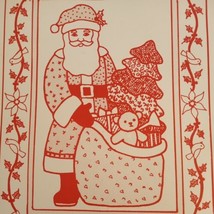 Old Saint Nick Quilt Pattern Cindy Taylor Clark Wall Hanging Medallion 54"x44" - $5.28