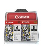Ink Canon Brand New Canon BCI-6BK Twin Pack Black Ink Cartridges Genuine... - £6.28 GBP