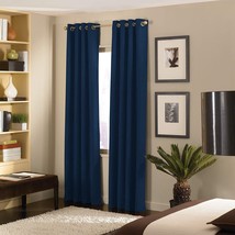 Curtainworks Cameron Grommet Curtain Panel, Navy, 50 By 95&quot;. - £26.63 GBP