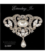 Signed Eisenberg Ice Clear Rhinestone Pin Wedding Brooch (#J1248) - $100.00
