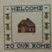 Welcome Embroidery Finished Home Sweet Pineapple Farmhouse Country Cotta... - $9.95
