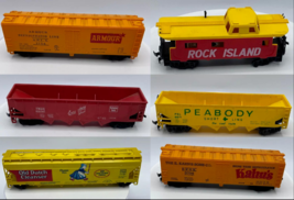 Vintage HO Scale Train Lot of 6 Tyco Mantua Box Car Hopper Caboose Reefer - £17.84 GBP