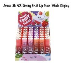 36 PCS Amuse Kissing Fruit Roll On Fruity Lip Gloss Wholesale Bulk Display - £14.98 GBP