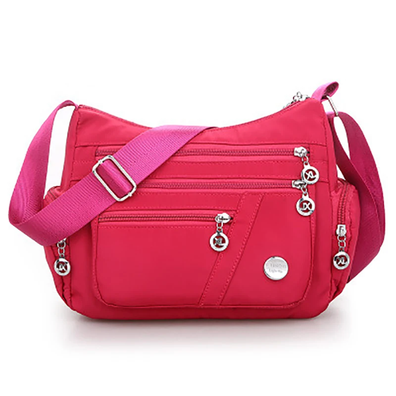 Ladies One Shoulder Messenger Bag Nylon Oxford Lightweight Waterproof Zi... - $21.60