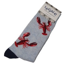 LeGale Men&#39;s Lobster Print Socks Light Blue Size One Size - $12.00