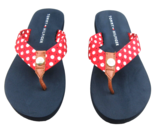 Tommy Hilfiger Canarr Sandals Flip Flops Red White Polka Dot Womens Size... - $29.99