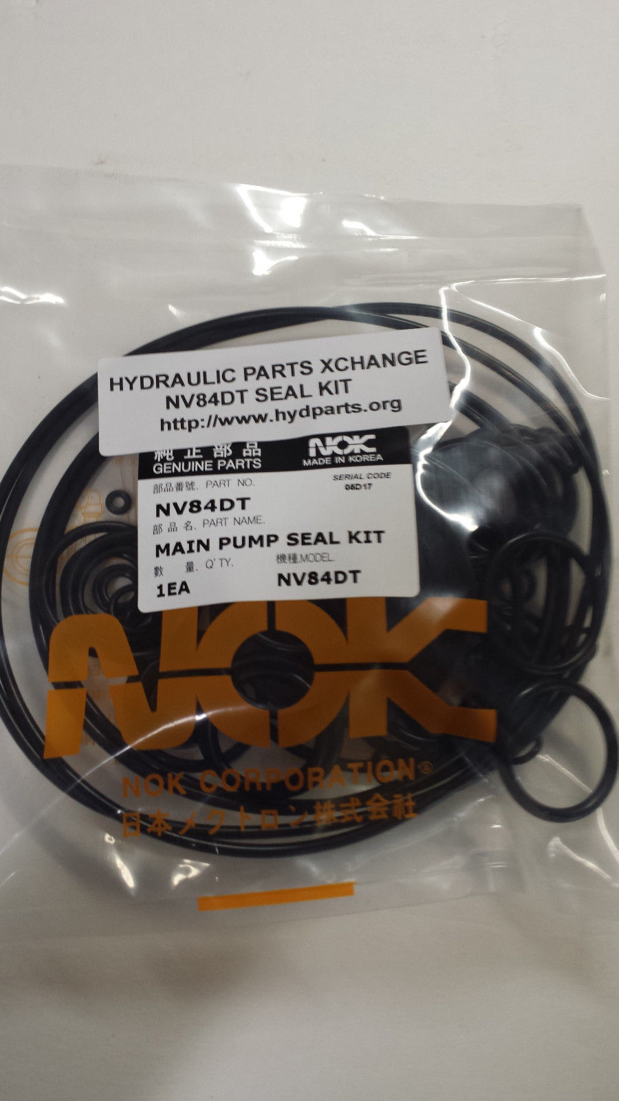 NEW REPLACEMENT SEAL KIT FOR KAWASAKI NV84DT  PUMP FOR HYDRAULIC EXCAVATOR - $91.69