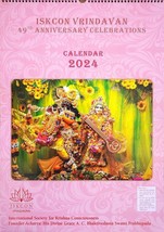 Hindu God Krishna Calendar English 12 Sheets Monthly Calendar 2024-24X18 INCHES - £28.34 GBP