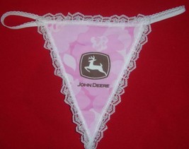 New Womens Pink JOHN DEERE Tractor Equipment Gstring Thong Lingerie Underwear - £15.17 GBP