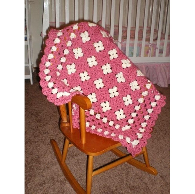 ALL STITCHES - FLOWER GARDEN CROCHET BABY BLANKET PATTERN .PDF -036A