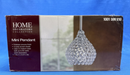 HDC - 1-Light Polished Chrome Pendant with Clear Crystal Accents - £23.34 GBP