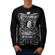 Bob Marley Quote Tee Stand Fight Men Long Sleeve T-shirt - £11.94 GBP