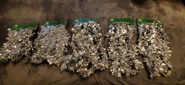 VINTAGE CHRISTMAS SILVER GARLAND - LOT OF 5 AT 9 FOOT EACH - £19.71 GBP