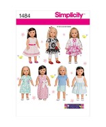 Simplicity 1484 Doll Clothes Sewing Patterns for 18&#39;&#39; Dolls - £15.73 GBP