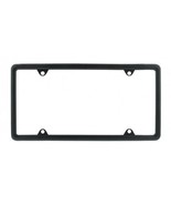 Black Steel 1/2&quot; Wide Plain 4 Hole License Plate Trim Frame - $12.73 CAD