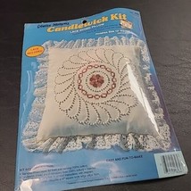 Creative Moments Candlewick Kit Lace Edged Pillow Pinwheel 8264 13”x13” NEW - £4.48 GBP