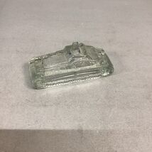 Vintage USA 1942 WWII Era Tank Victory Glass Candy Container - $14.85