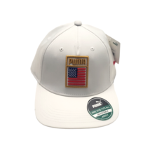 Puma Men&#39;s Golf Gold Logo American Flag Adjustable Snapback Hat White OSFM - £24.20 GBP